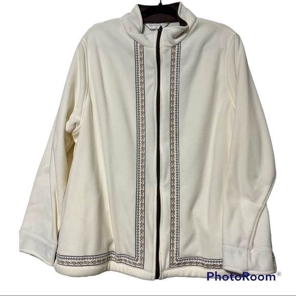 ALLISON DALEY size 2X women's full zip polyester jacket long sleeve with pockets - Picture 1 of 10